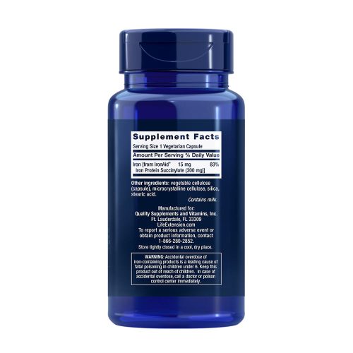 Life Extension Gyorsan Felszívódó Vas kapszula - Iron Protein Plus 100 Veg Kapszula