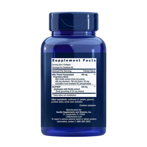 Life Extension Máriatövis kapszula - Advanced Milk Thistle 120 Lágykapszula
