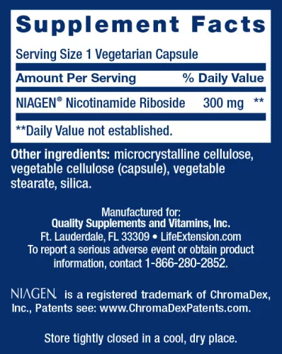 Life Extension Sejtenergia Támogató kapszula - NAD+ Cell Regenerator 300 mg 30 Kapszula
