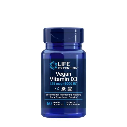 Life Extension Vegán D3-vitamin 125 mcg (5000 IU) 60 Veg Kapszula