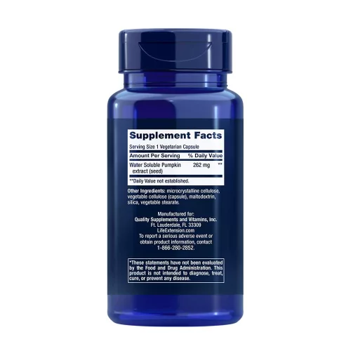 Life Extension Tökmag kivonat - Water-Soluble Pumpkin Seed Extract 60 Veg Kapszula