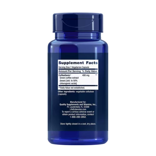 Life Extension CoffeeGenic® Green Coffee Extract - Zöld tea kivonat 90 Veg Kapszula