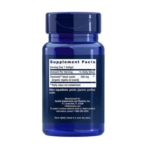 Life Extension Black Cumin Seed Oil - Feketekömény olaj 60 Lágykapszula