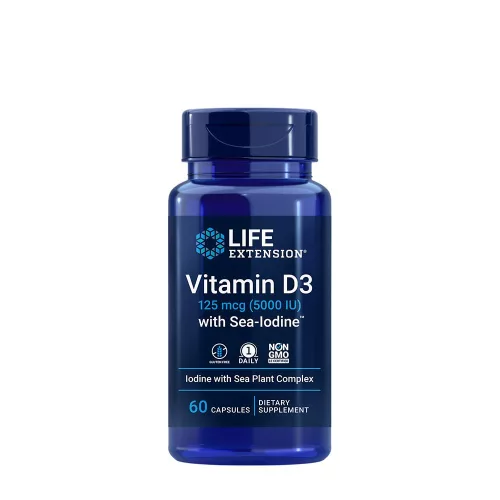 Life Extension Vitamin D3 with Sea-Iodine™ - D-vitamin tengeri algával 60 Kapszula