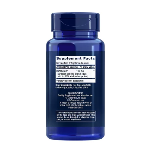 Life Extension Standardized European Bilberry Extract 90 Veg Kapszula