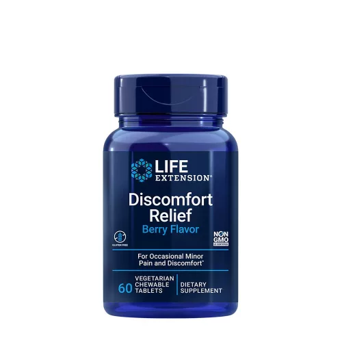 Life Extension Discomfort Relief (Gyümölcs ízű) 60 Rágótabletta
