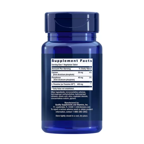 Life Extension Theanine XR™ Stress Relief 30 Veg Tabletta