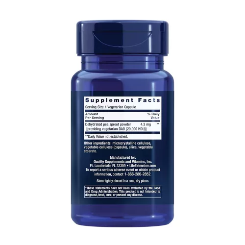 Life Extension Food Sensitivity Relief with Diamine Oxidase (DAO) 60 Kapszula