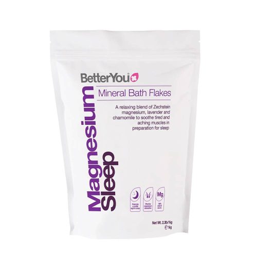 BetterYou Relaxáló Magnéziumos Fürdősó - Magnesium Sleep Bath Flakes 1000 g
