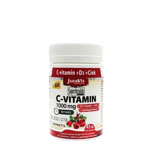 JutaVit C-vitamin 1000 mg + D3 + Cink 45 Tabletta