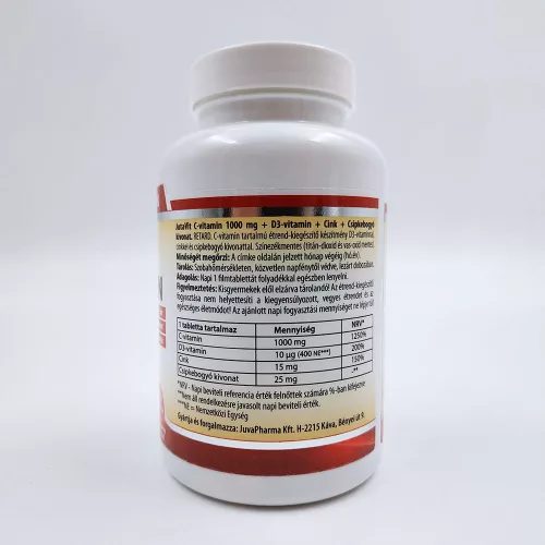 JutaVit C-vitamin 1000 mg + D3 + Cink 45 Tabletta