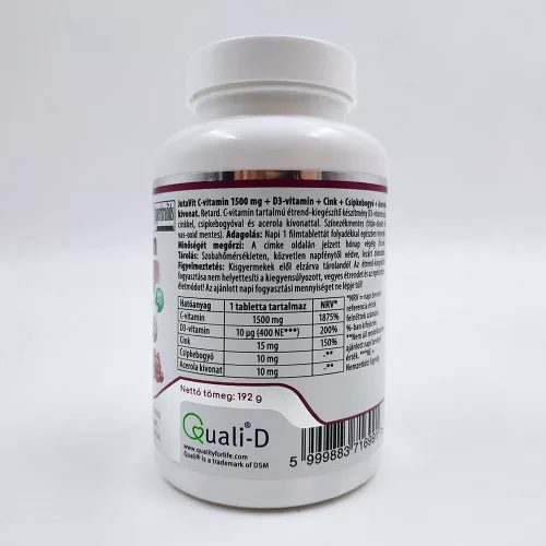 JutaVit C-vitamin 1500 mg + Acerola + D3 + Cink 100 Tabletta