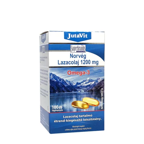 JutaVit Norvég Omega-3 Lazacolaj 1200 mg 100 Kapszula