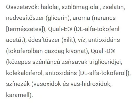 JutaVit Omega-3 Kid Gyerekeknek Narancsízű 45 Lágykapszula