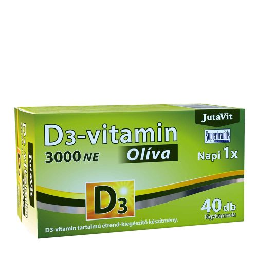 JutaVit D3-vitamin 3000 NE Olíva 40 Lágykapszula
