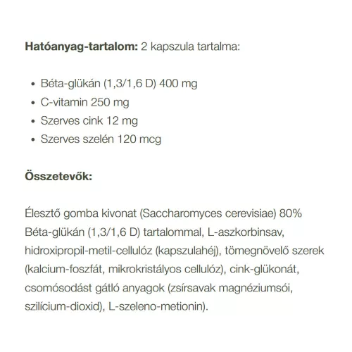 JutaVit Beta Glukan Komplex 70 kapszula