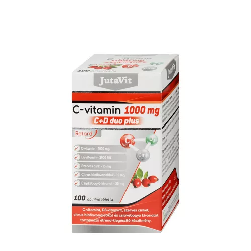 JutaVit C-vitamin 1000 mg - C+D Duo Plus 100 Tabletta