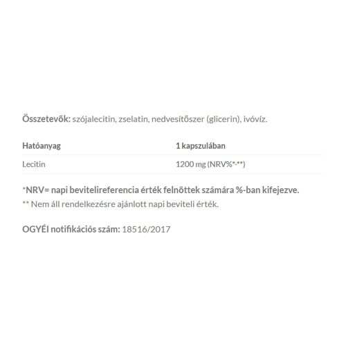 JutaVit Lecitin 1200 mg 40 Lágykapszula