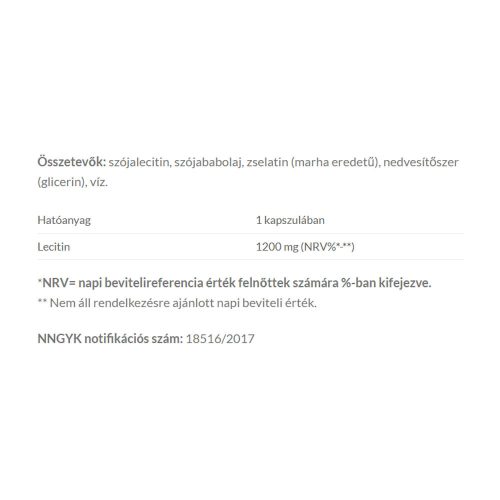 JutaVit Lecitin 1200 mg 100 Lágykapszula