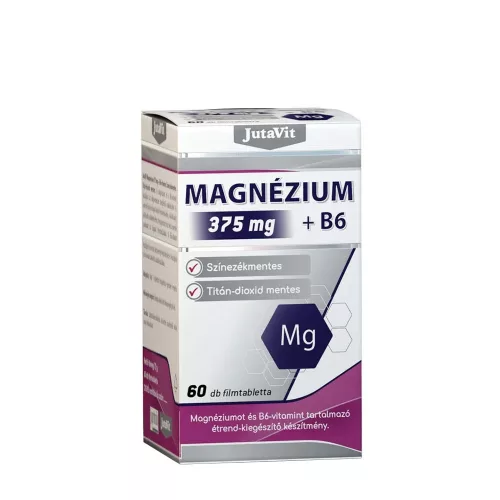 JutaVit Magnézium 375 mg + B6-vitamin 60 Tabletta