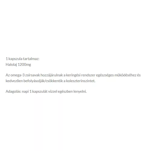 JutaVit Omega-3 Halolaj 1200 mg 100 Lágykapszula