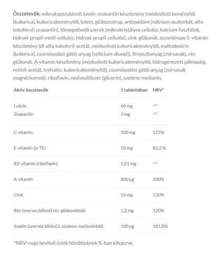 JutaVit Szem-Lutein Pro 40 mg 90 Tabletta