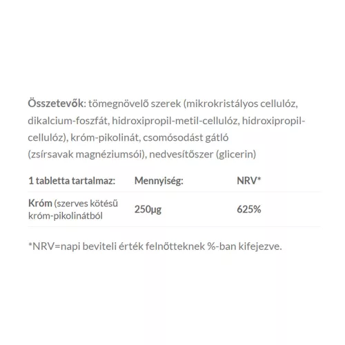JutaVit Szerves Króm 100 Tabletta