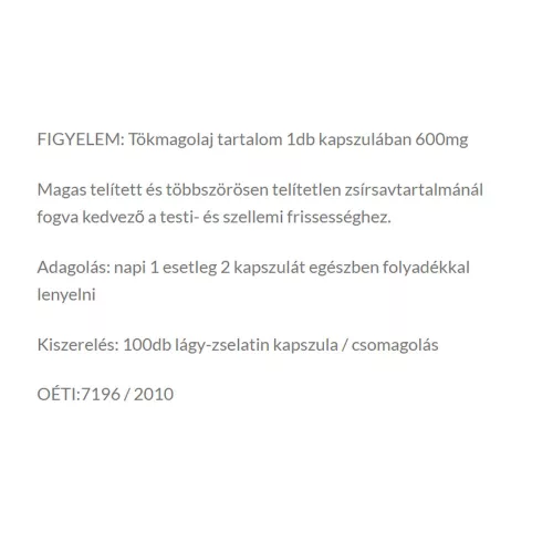 JutaVit Tökmagolaj 600 mg 100 Lágykapszula