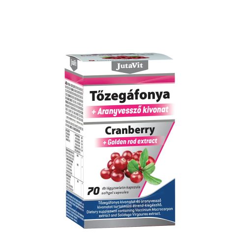 JutaVit Tőzegáfonya 800 mg + Aranyvessző Kivonat 70 Lágykapszula