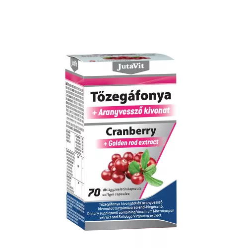 JutaVit Tőzegáfonya 800 mg + Aranyvessző Kivonat 70 Lágykapszula