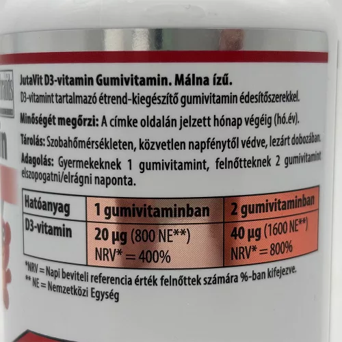 JutaVit D3-Vitamin Gumivitamin 60 Gumicukor