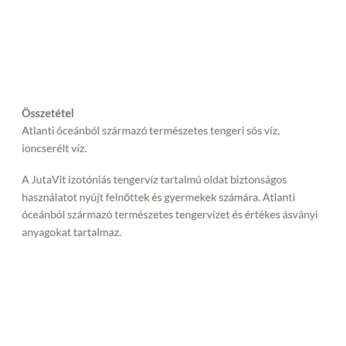 JutaVit Izotóniás Tengervizes Felnőtt Orrspray 100 ml