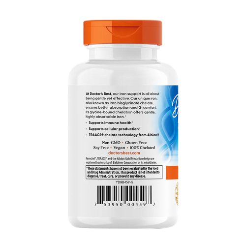 Doctor's Best Hatékony Felszívódású Vas 27 mg 120 Tabletta