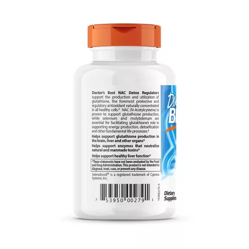 Doctor's Best NAC (N-Acetyl Cysteine) kapszula - NAC Detox Regulators 60 Veg Kapszula