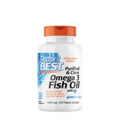   Doctor's Best Tisztított Omega 3 Halolaj 1000 mg 120 Tengeri Lágykapszula