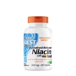   Doctor's Best Nyújtott Felszabadulású Niacin 500 mg tabletta Niaxtend-del 120 Tabletta