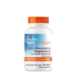   Doctor's Best Hatékony Felszívódású Magnézium 100 mg 120 Tabletta