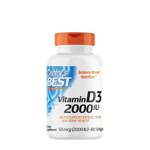 Doctor's Best D3-vitamin 2000 NE kapszula - Vitamin D3 2000 IU 180 Lágykapszula