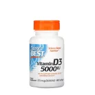 Doctor's Best D-vitamin 5000 NE kapszula - Vitamin D3 5000 IU 180 Lágykapszula