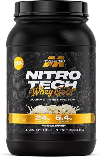 Muscle Tech Nitro Tech 100% Whey Gold 908g French Vanilla Créme (Francia Vanília)