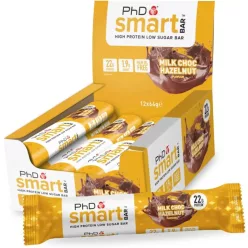   PhD Nutrition Karton Smart Bar 12x64g Milk Choc Hazelnut (Tejcsokoládé Mogyoró)