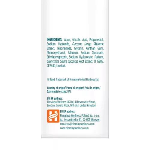 Himalaya Sötét Foltok Elleni Tisztító Arcszérum Bio Kurkumával 30 ml