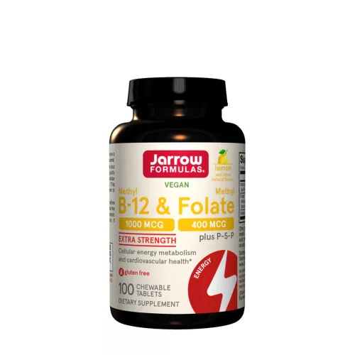 Jarrow Formulas Methyl B-12 & Methyl Folate 400 mcg 100 Tabletta