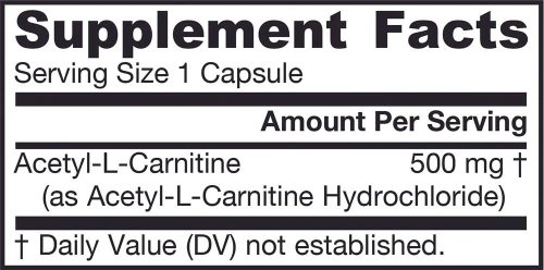 Jarrow Formulas Acetil-L-karnitin 500 mg kapszula - Acetyl L-Carnitine 60 Veg Kapszula
