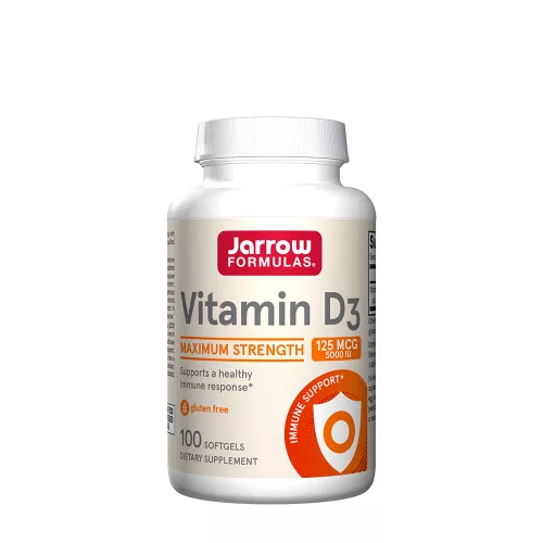 Jarrow Formulas D-vitamin 5000 NE kapszula - Vitamin D3 5000 IU 100 Kapszula