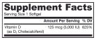 Jarrow Formulas D-vitamin 5000 NE kapszula - Vitamin D3 5000 IU 100 Lágykapszula