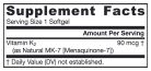 Jarrow Formulas K2-vitamin MK-7 90 mcg 120 Lágykapszula