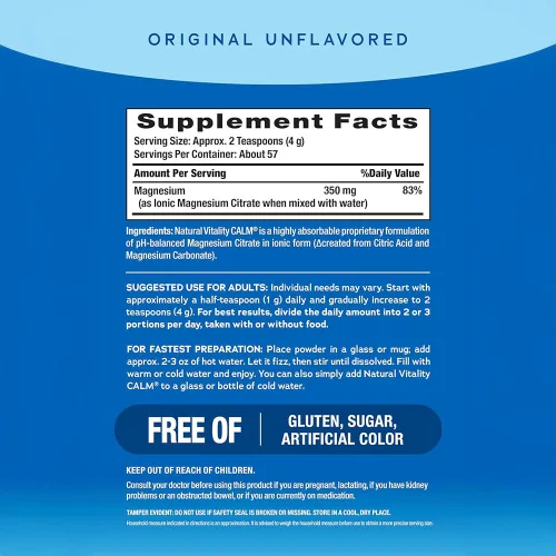 Natural Vitality Relaxáló és Stresszoldó formula - Natural Calm 226 g