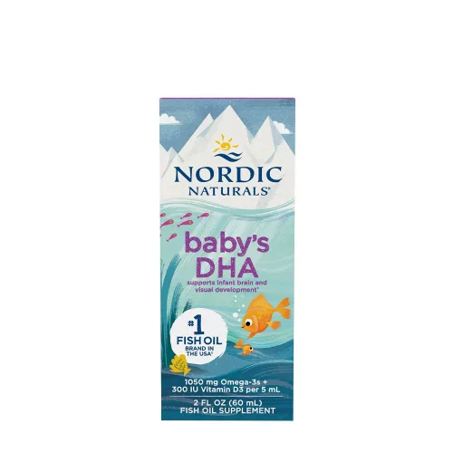 Nordic Naturals Omega-3 D-vitaminnal Csecsemőknek - Baby's Dha With Vitamin D3 1050 mg 60 ml