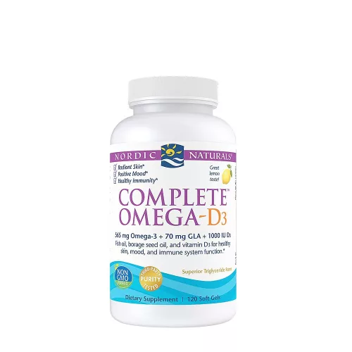Nordic Naturals Komplex Omega kapszula D-vitaminnal - Complete Omega-D3 120 Kapszula